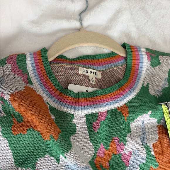 Jodifl Women's Short Sleeve Dress Multi Color Size Small pockets puffy sleeves - Picture 15 of 16